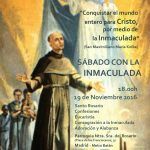 19.11.2016, 18:00h: Sábado con la Inmaculada, Parroquia de Nuestra Señora del Rosario, Madrid