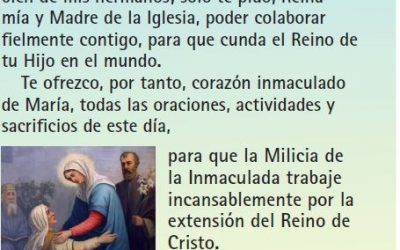 Consagración diaria a La Inmaculada – Marzo 2017