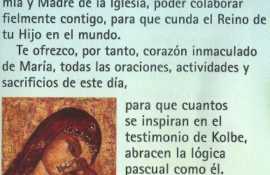 Consagración diaria a La Inmaculada – Abril 2017