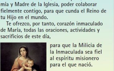 Consagración diaria a La Inmaculada – Octubre 2017