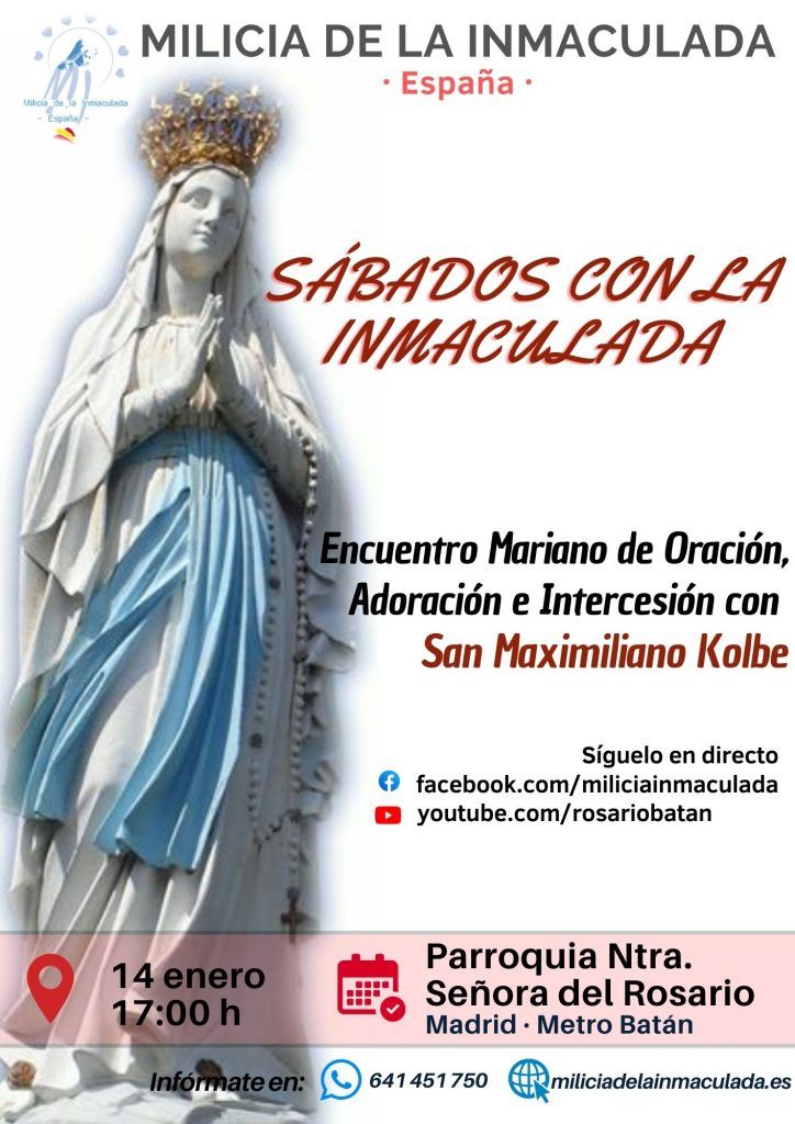 «Sábado con la Inmaculada» – 14 enero 2023